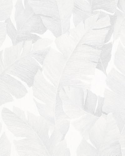 marburg Tapete Weiß Grau Natur Blätter Floral Dschungel Pflanzenmotiv für Schlafzimmer Wohnzimmer oder Küche Made in Germany 10,05 X 0,53m marburg Tapete Weiß Grau Natur Blätter Floral Dschungel Pflanzenmotiv für Schlafzimmer Wohnzimmer oder Küche Made in Germany 10,05 X 0,53m von marburg