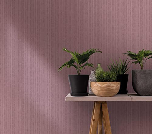 marburg Tapete Violett Streifen Vliestapete für Schlafzimmer Wohnzimmer oder Küche Made in Germany 10,05 x 0,70m von marburg