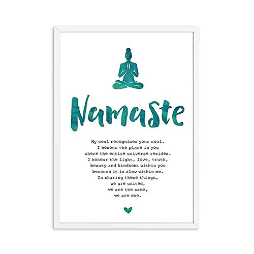 marca generica Böhmische Mandala Achtsamkeit Zen Wand Kunstdruck Poster Bild Namaste Zitate Leinwand Malerei Yoga Zimmer Wohnzimmer Dekor Ungerahmt-40x60cm von marca generica