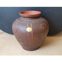 Eiwa 235-21 West-Germany Keramik Mittelgroße "Klinker' Vase, Sgraffito, Sechziger Jahre, Mid Century Modern, Selten Und Wunderschön Handdekoriert Eiwa 235-21 West-Germany Keramik Mittelgroße "Klinker' Vase, Sgraffito, Sechziger Jahre, Mid Century Modern, Selten Und Wunderschön Handdekoriert von marcelrecords