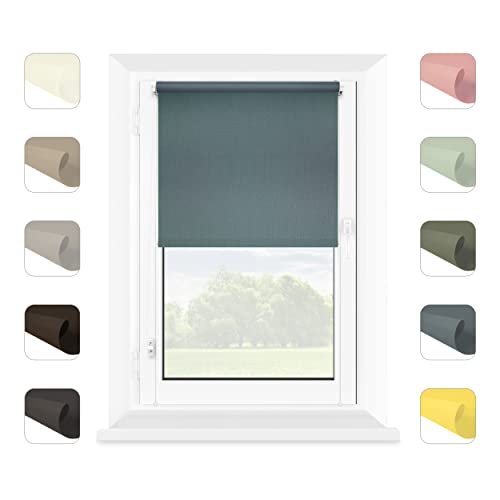 MARDOM Rollos für Fenster Ohne Bohren - Klemmfix Rollo - Mini Rollos für Fenster - Rollo Ohne Bohren - Fenster Rollos für Innen (Blau, 105x150 cm (Stoffbreite: 101)) von mardom HOME