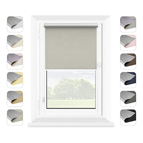 MARDOM Thermorollo - Rollo Ohne Bohren -Thermo Fenster Rollos für Innen - Modische Thermo Rollo - Stilvolle Rollo Innen Fenster (Grau,67.5x215 cm (Stoffbreite: 63.5)) von mardom HOME