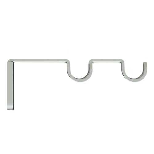 Mardom Gardinenstange Halterung 19mm - Doppel-Gardinenstangenhalter Wandhalterung - Halter zur Gardinenstange mit dem Easy-System - Farbe Satin von mardom HOME