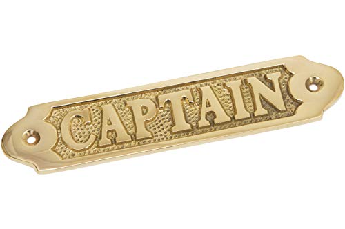 mare-me Messing Türschild Captain von mare-me