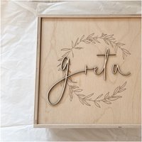 Erinnerungsbox Kinder | Erinnerungskiste Zur Geburt Personalisiertes Geschenk Taufe Hochzeitsgeschenk Kartenbox von mareikelangner