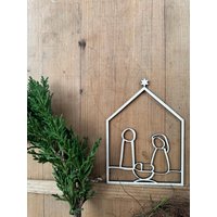 Holzkrippe Weihnachten | Weihnachtsdeko Weihnachtskrippe Krippe Aus Holz von mareikelangner