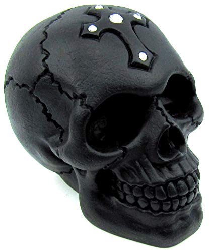 Totenkopf, Toten-Schädel, Skull, exlusives Design Made with Swarovski® Elements, Dt. Handarbeit, Horror, Gothic Geschenkidee Geburtstag Weihnachten, Valentinstag Wohn-Deko (schwarz matt) von mareu-design