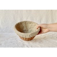 0, 8 Kg Runder Mit Leinen Ausgekleideter Banneton/Weidenschutzkorb von mariameliahome