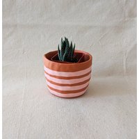 Handgemachter Terrakotta Übertopf Blumentopf Für Sukkulenten von marianoppelstudio