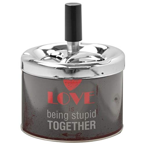 marion10020 Drehaschenbecher Dreh-Aschenbecher mit Drehfunktion Love is Being Stupid Together von marion10020