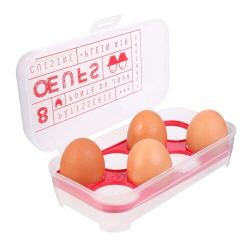 marion10020 Eier Aufbewahrungsbox Eierbox Box Eier-Box Eierbehälter, passend für 8 Eier, mit Deckel, aus Kunststoff, transparent von marion10020