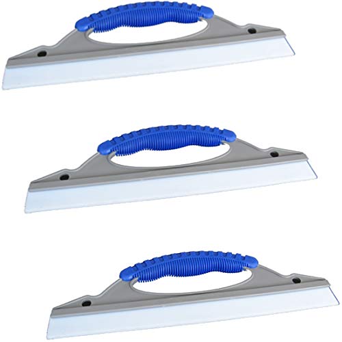 marion10020 Fenster-Abzieher Fensterabzieher Fensterwischer Scheibenabzieher Duschkabinenreiniger Abziehlippe, mit Silikonlippe Gummilippe, 30 cm, 3er-Set von marion10020