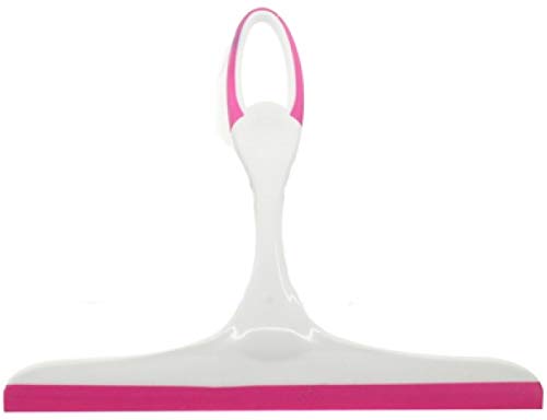 marion10020 Fensterabzieher Scheibenabzieher Duschkabinenreiniger Abziehlippe, mit Gummigriff, 24 cm, pink von marion10020