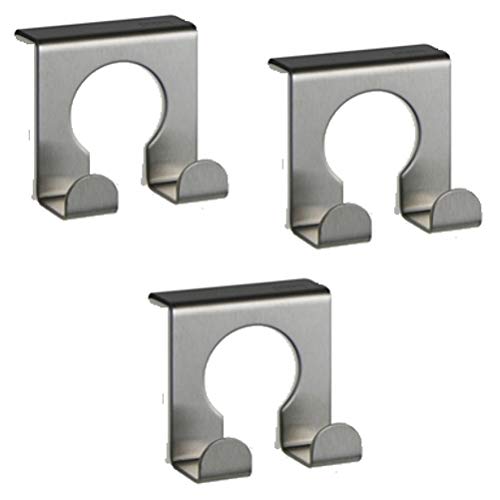 marion10020 Türhaken Tür Kleiderhaken Türgarderobe Garderobenhaken Schrankhaken Türhänger Edelstahl, 3er-Pack von marion10020