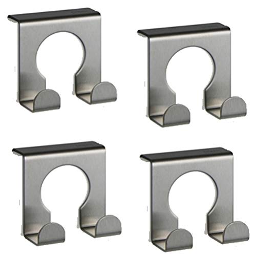 marion10020 Türhaken Tür Kleiderhaken Türgarderobe Garderobenhaken Schrankhaken Türhänger Edelstahl, 4er-Pack von marion10020