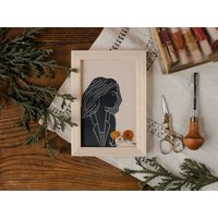 Linolschnitt 3 Blumen 5 von marionromainshop