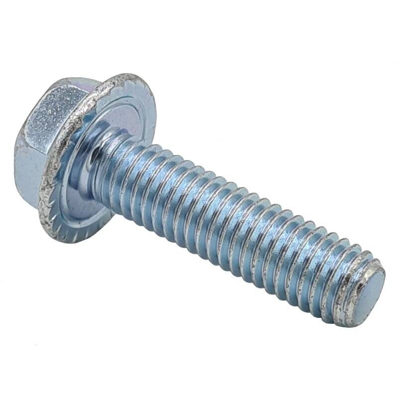 Sechskant-Flanschschrauben mit Sperrzähnen Gewinde bis Kopf Kl.100 Stahl verzinkt M12x45 - 100 Stk von Nineka Handels GmbH