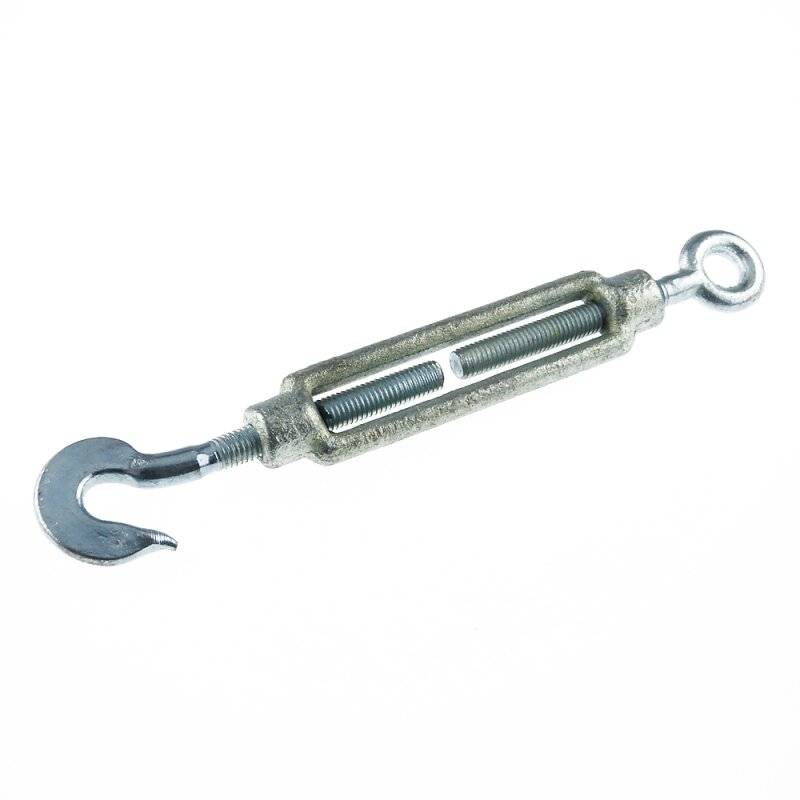 Spannschloss DIN 1480 mit Ringöse und Haken Stahl galvanisch verzinkt SP-RH M 14 - 1 Stück von Nineka Handels GmbH
