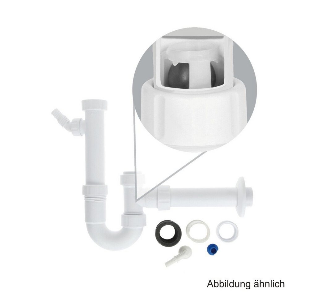 Ablaufgarnitur Kugelverschluss-Siphon 1 1/2 m. Reinigungsöffng. /Geräteanschluss Abg" von OTTO