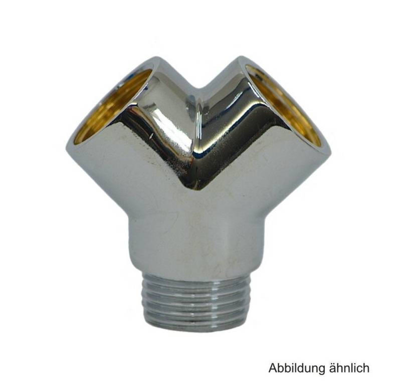 OEG GmbH Ablaufgarnitur Gabelstück, 1/2" AG x 1/2" IG x 1/2" IG, Messing verchromt von OEG GmbH