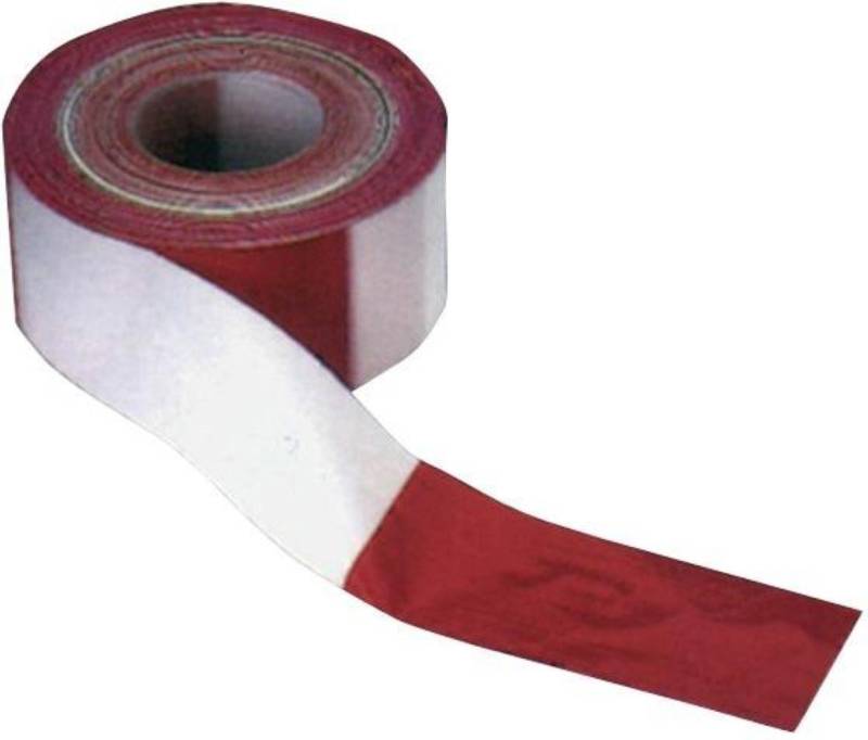 Kelmaplast Klebeband Absperrband rot/weiß geblockt reißfeste Band ist frei von PVC von Kelmaplast