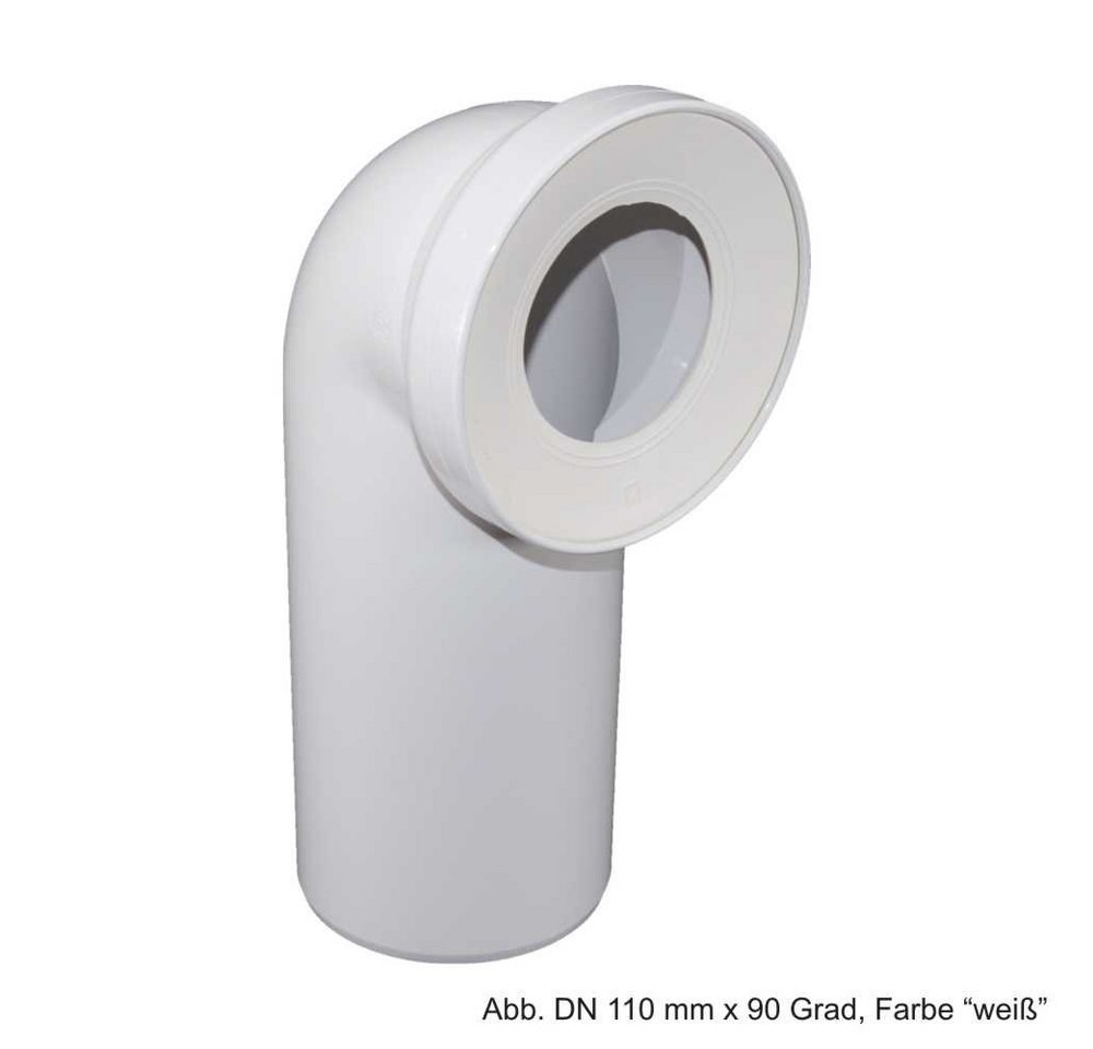 WC-Anschlussrohr Universal-WC-Anschlussbogen 90 Grad mit Gummilippendichtung DN 110 mm von OTTO