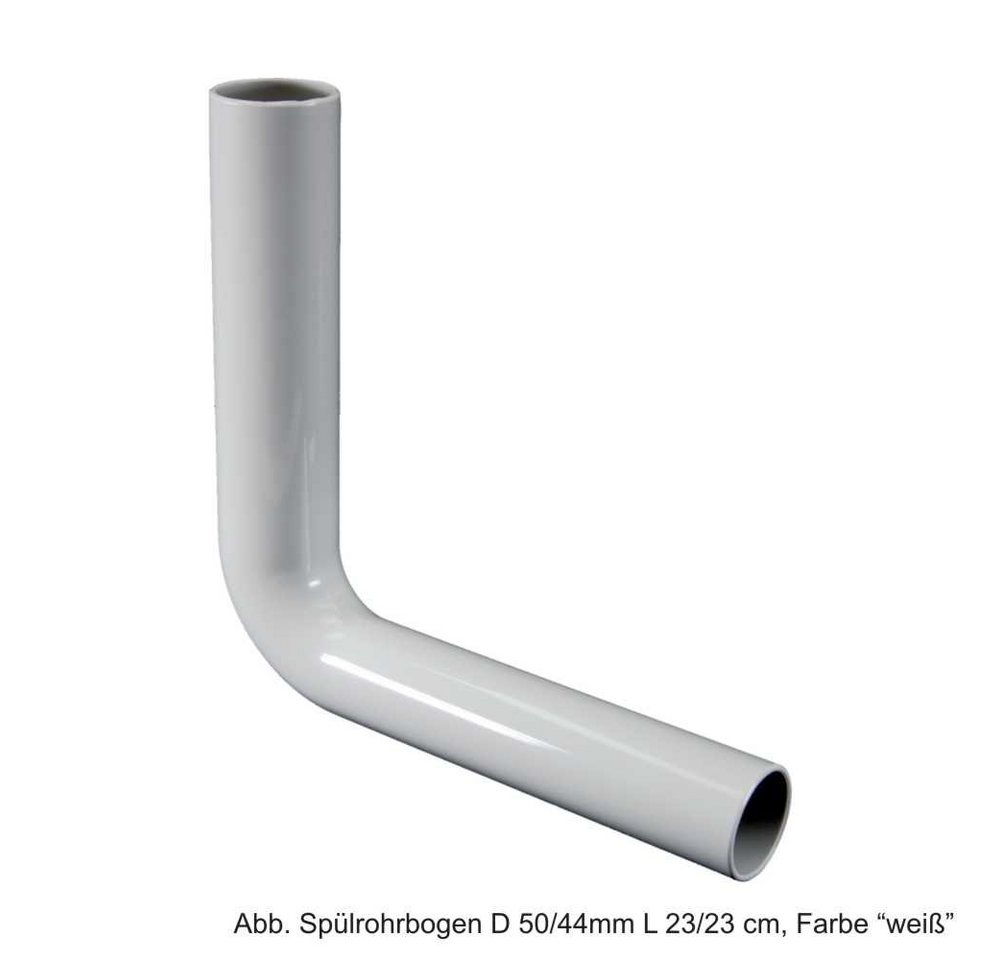 WC-Anschlussrohr Spülrohrbogen D 50/44mm L 23/23 cm, weiß von OTTO
