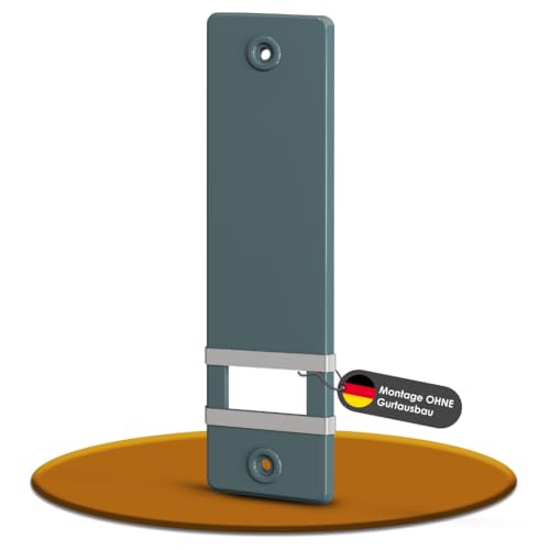 markiso® Rollladengurt Abdeckung [2 Stück] – Lochabstand 160 mm | Gurtwickler Abdeckung aus Kunststoff | Einfache Montage ohne Gurtausbau | Gurtwicklerblende für Maxigurte| Farbe Grau von markiso