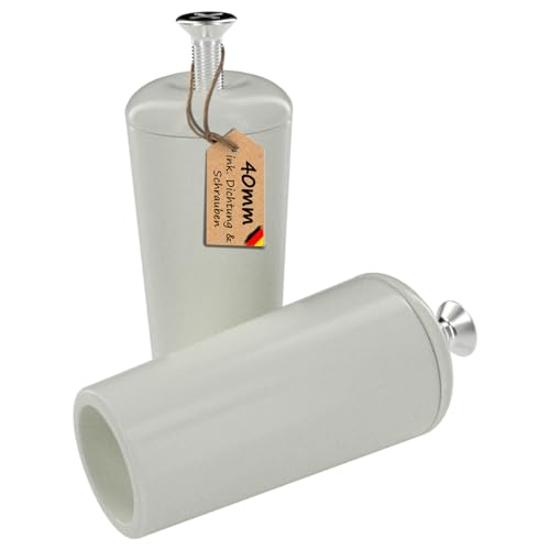markiso® Rolladenstopper offen in Weiß, Rollladen Anschlagstopper für Rollo & Jalousie 40mm lang inkl. Schraube & Dichtung | Rollladenstopper 1 Paar entspricht 2 Stück von markiso
