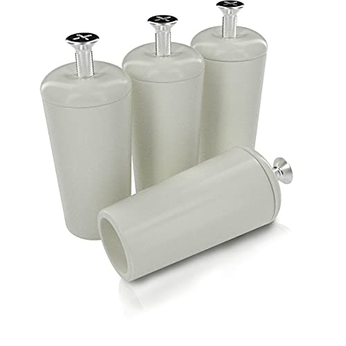 markiso® Rolladenstopper offen in Weiß, Rollladen Anschlagstopper für Rollo & Jalousie 40mm lang inkl. Schraube & Dichtung | Rollladenstopper 2 Paar entspricht 4 Stück von markiso