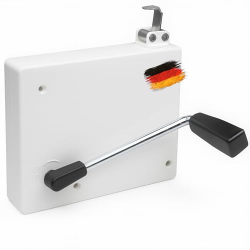 markiso 1x Rolladen Gurtwickler Aufputz 16 mm mit Kurbel Querformat | Gurtroller für Rollos | Getriebewickler für Rolladengurt | Ersatzteil für Außenrollladen von markiso