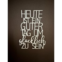 Schriftzug Glücklich Sein Wanddeko Deko Spruch Schriftzug Glücklich Sein Wanddeko Deko Spruch von martinair007