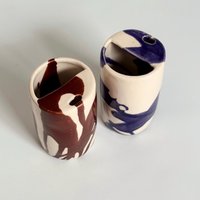 Handgefertigter Keramikbecher - Splatter Tropfglasur Reisebecher Mit Strohhalm | To-Go Schnabeltasse Zero Waste Keramik Handgefertigter Keramikbecher - Splatter Tropfglasur Reisebecher Mit Strohhalm | To-Go Schnabeltasse Zero Waste Keramik von martinapalacios