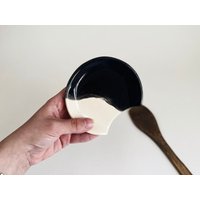 Handgemachte Keramik Löffel Ablage - Schwarz Und Weiß Küche Accesorie von martinapalacios