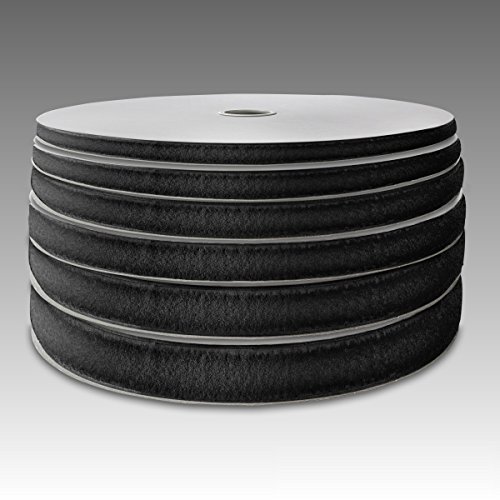 25 m Flauschband selbstklebend in schwarz 10 mm breit 154P23F von mashpaper