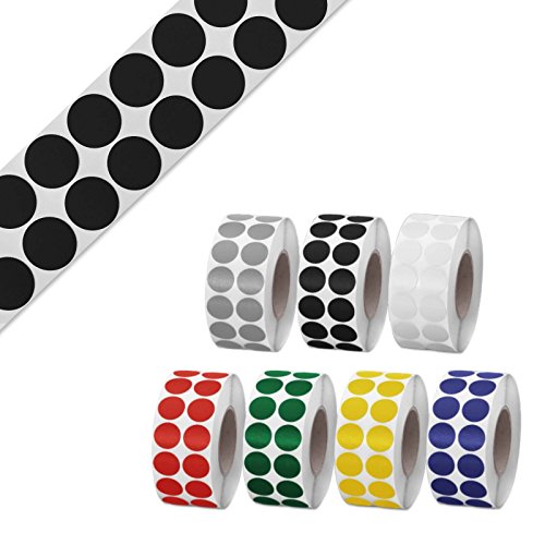 MASHPAPER Gewebeklebepunkte Klebepunkte aus Gewebeband | 30 mm rund | Farbe frei wählbar | schwarz 500 Stück von MASHPAPER