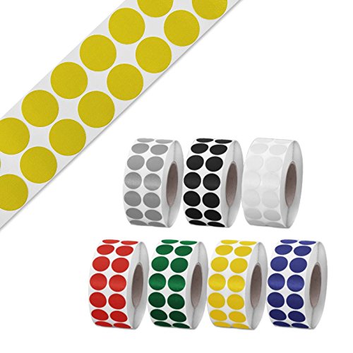 MASHPAPER Gewebeklebepunkte Klebepunkte aus Gewebeband | 30 mm rund | Farbe frei wählbar | gelb 500 Stück von MASHPAPER