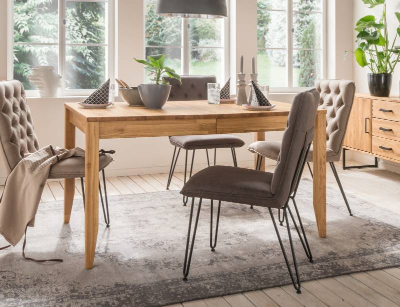 Esstisch Mido aus massiver Wildeiche von massive-naturmoebel