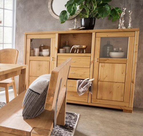 Vita - Highboard 374 aus massiver Kiefer Vita - Highboard 374 aus massiver Kiefer von massive-naturmoebel