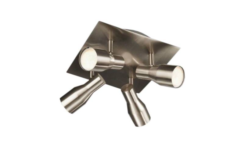 massive Aufbauleuchte Deckenlampe PLAFO Quadrato 4x 7W GU10 nickel matt von massive