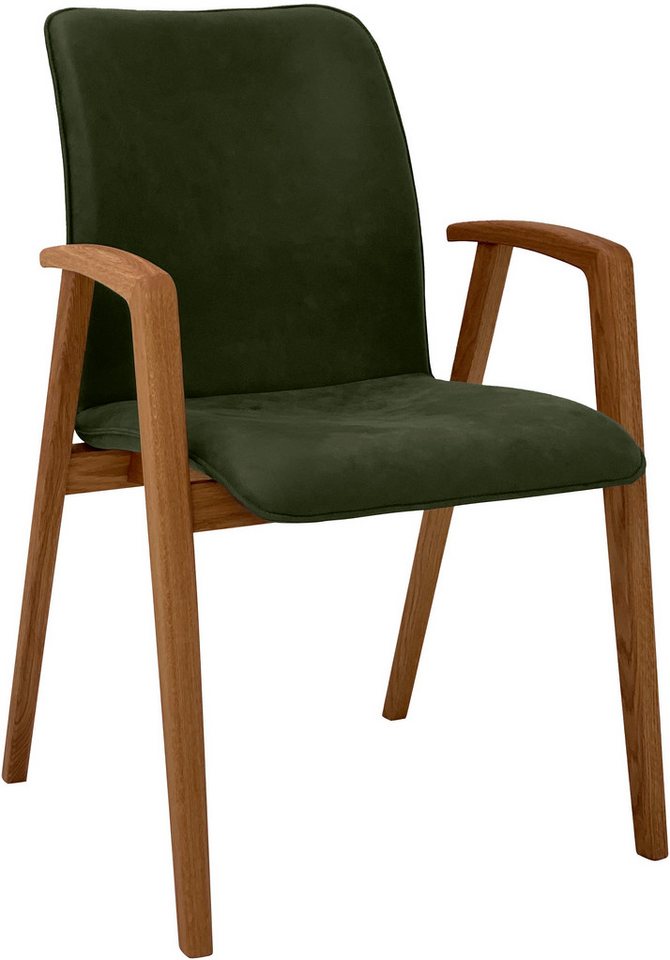 massivline&more Armlehnstuhl Casablanca 10, Stuhl, Esszimmerstuhl, Küchenstuhl (2 St), Massivholz: Wildeiche geölt von massivline&more