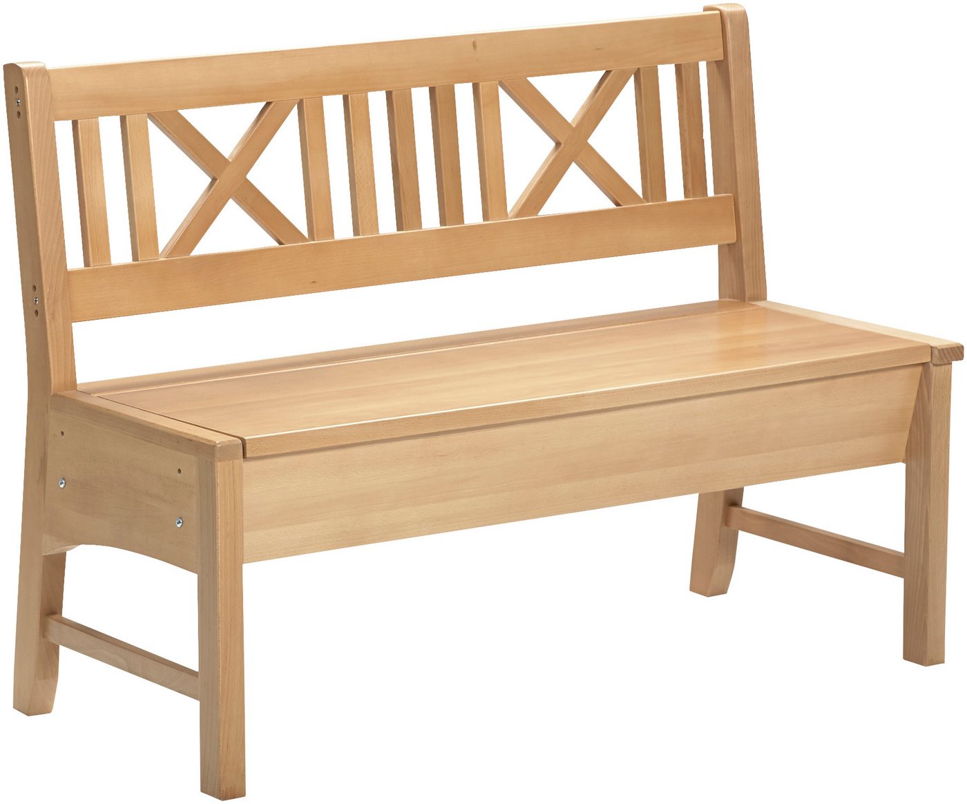 massivline&more Sitzbank Bodensee, Truhenbank, Sitzbank mit Stauraum, Holzbank (2-St), mit praktischer Truhenfunktion für zusätzlichen Stauraum,Länge:119 cm von massivline&more