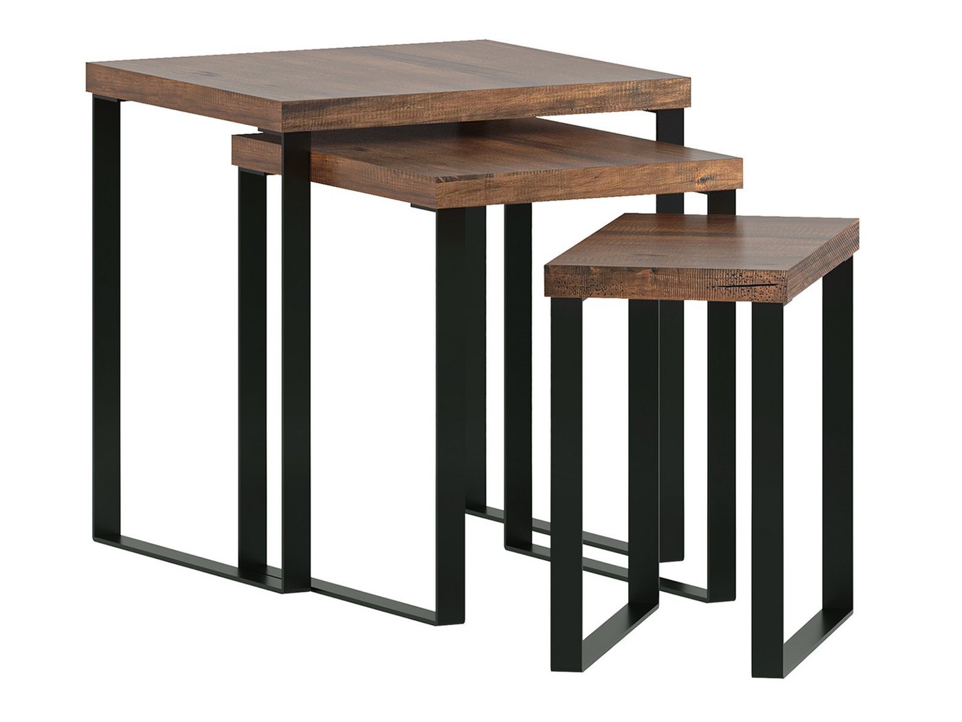 massivum Couchtisch 3er Set Sydney Pinie rustikal Satztische Beistelltische (1-St) von massivum