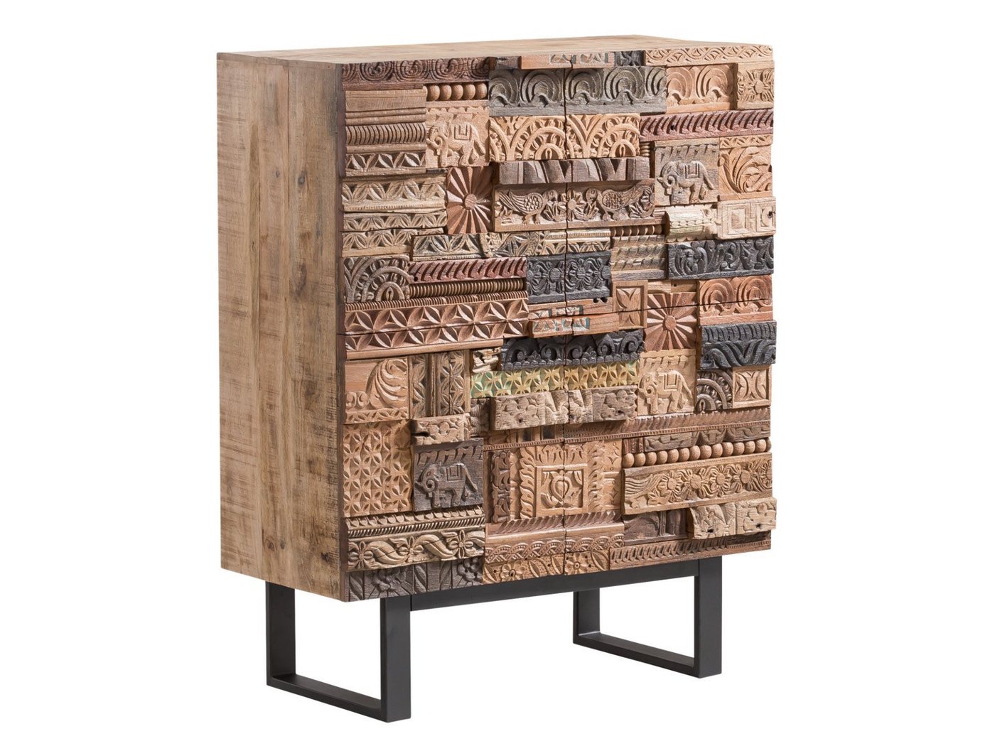 massivum Highboard Greenland 4-türiges rustikales Highboard (1 St) von massivum