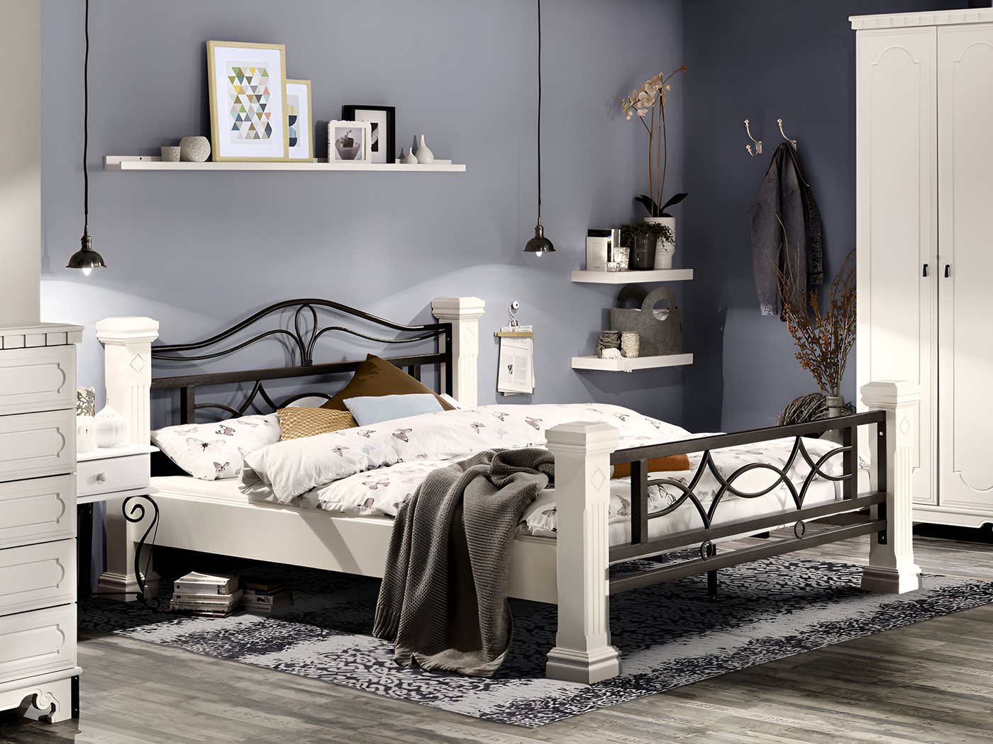 massivum Massivholzbett Byzanz 140x200 Landhausstil weiß massivum Massivholzbett Byzanz 140x200 Landhausstil weiß von massivum