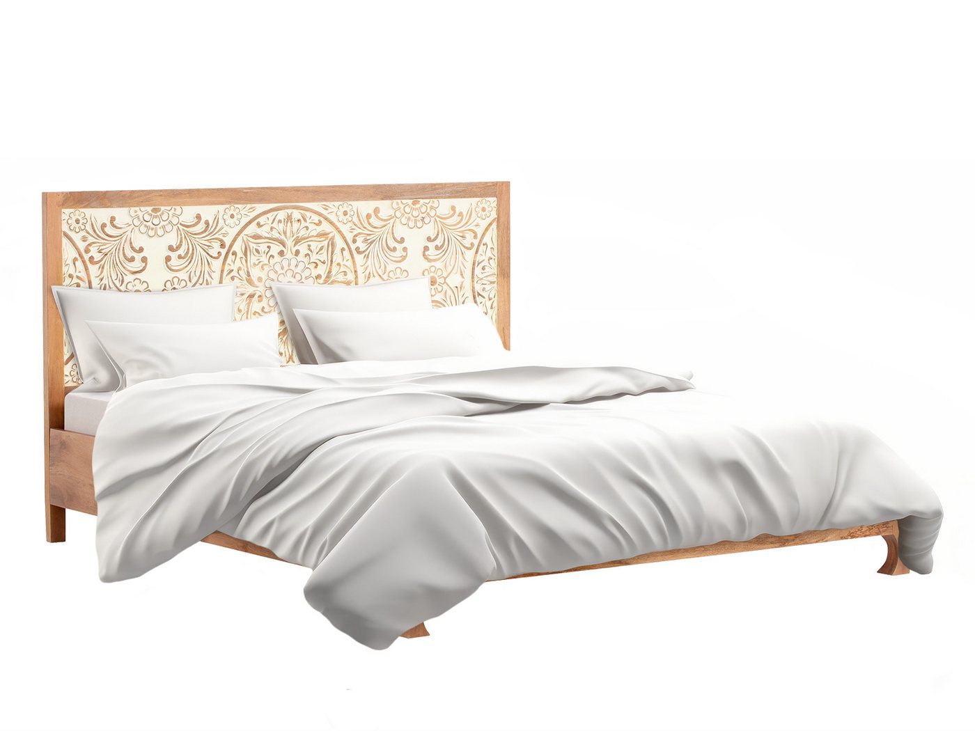 massivum Massivholzbett Delhi 180x200 Massivholz Bett Landhaus Stil von massivum