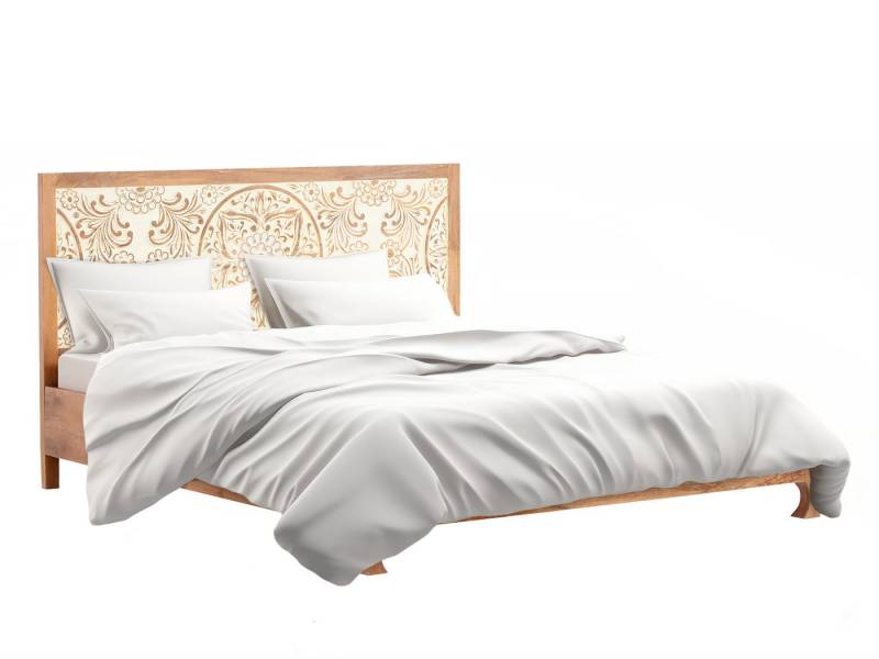 massivum Massivholzbett Delhi 180x200 Massivholz Bett Landhaus Stil von massivum