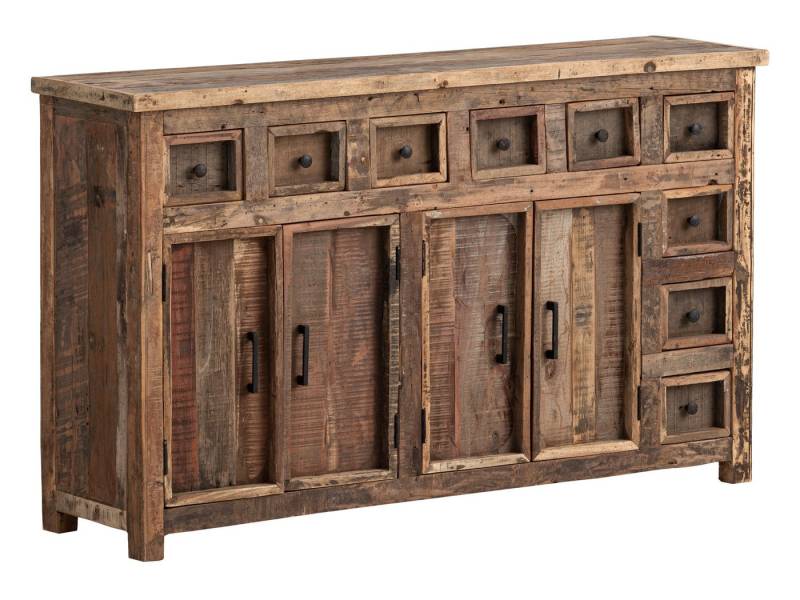 massivum Sideboard Sumatra, Anrichte aus Altholz 4-türig (13 St) von massivum