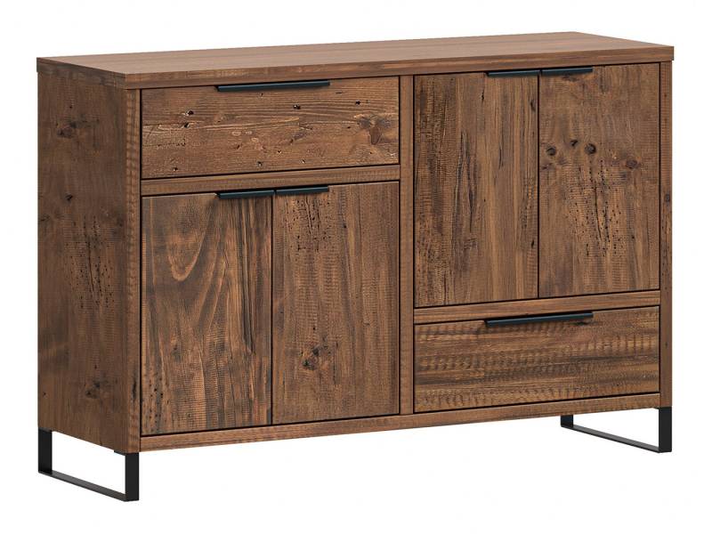 massivum Sideboard Sydney 126cm pinie rustikal Kommode Wohnzimmer Massivholz (13 St) von massivum