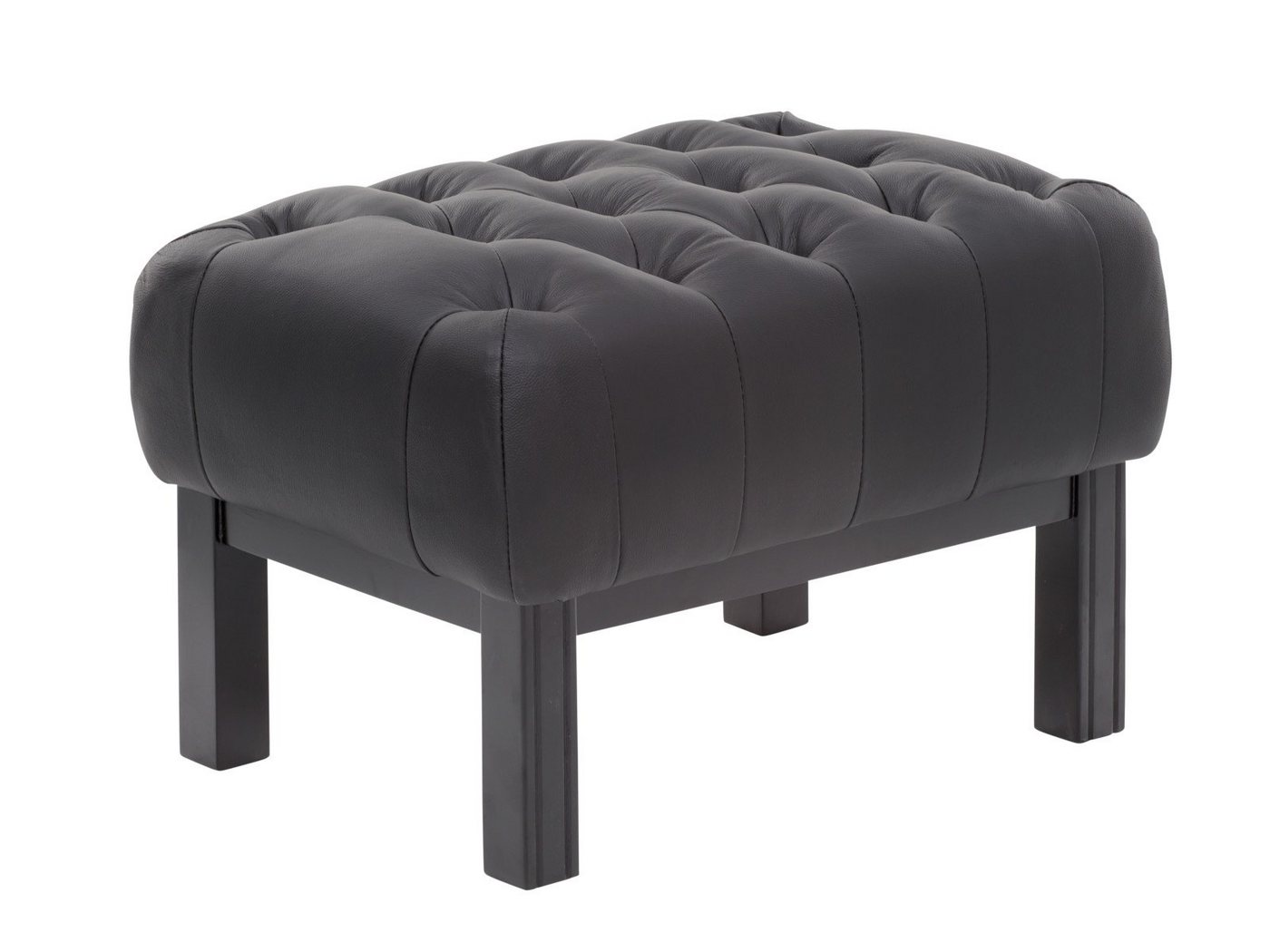 massivum Sitzhocker Hocker Chesterfield Kingsfield schwarz von massivum